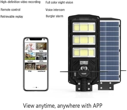 Projecteur Solaire AI avec Caméra 2-en-1