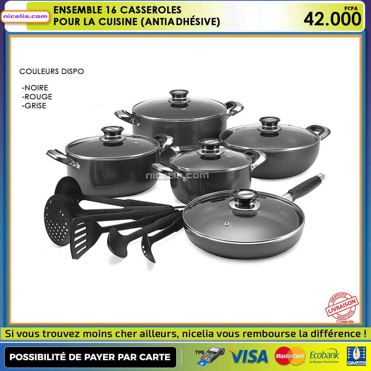 Poêle électrique Sunbeam 12 Pouces - Poêlon Deluxe Antiadhésif 2.5 Qt (1200W)